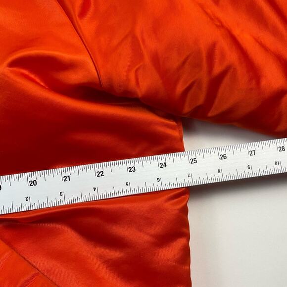 Vintage Warren Michigan Local 909 UAW Union Satin Orange Bomber Work Jacket - Picture 7 of 8